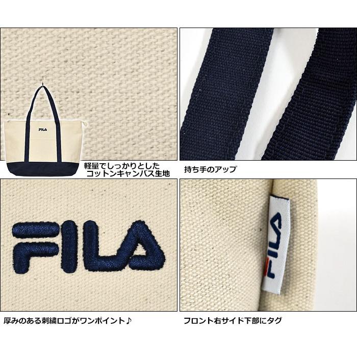 FILA フィラ キャンバス トートバッグ メンズ おしゃれ 大きめ A4 帆布 ブランド ファスナー 肩掛け 軽い 軽量 ファスナー付き チャック付き｜s-rana｜10