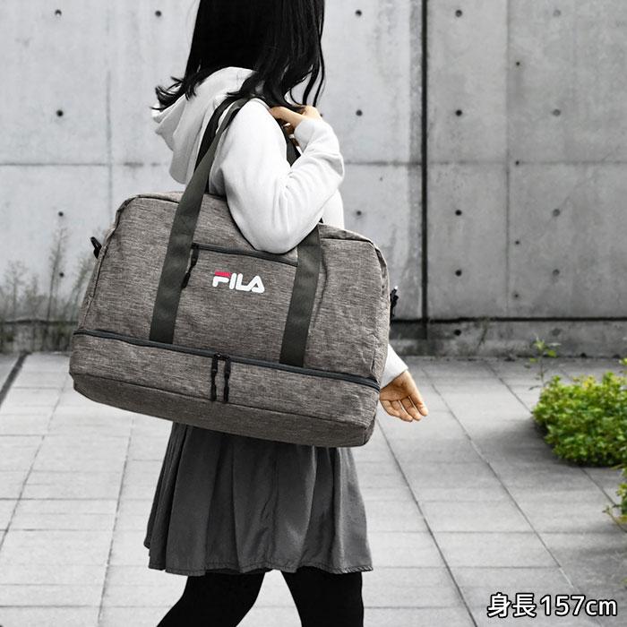 FILA フィラ 2層 2way ボストンバッグ 靴 シューズ収納 仕切り