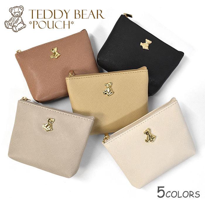 ポーチ 小物入れ 化粧ポーチ レディース おしゃれ 小さめ 使いやすい 機能的 ミニポーチ フェイクレザー くま プレート ポケットティッシュケース付き Ss Po 009 Rana ラナ 通販 Yahoo ショッピング
