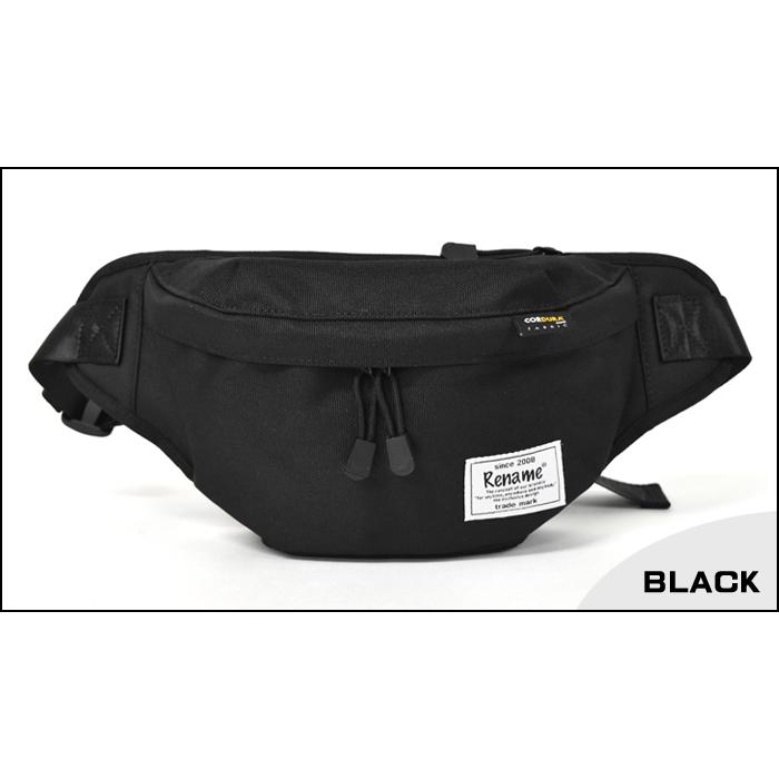 黒いナイロンボディバッグ ボディバッグ / 高密度ナイロン(ボディバッグ・メッセンジャー