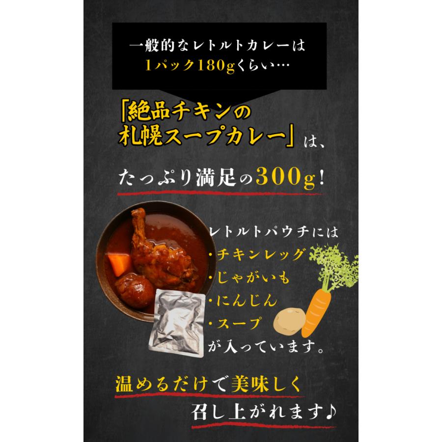 【送料無料】絶品チキンの札幌スープカレー 2食セット スープカレー レトルト 人気 スパイスカレー チキンレッグ 北海道 保存食 非常食 おとりよせグルメ |  | 10