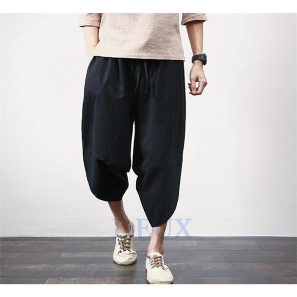 サルエルパンツ 綿麻パンツ メンズ 九分丈パンツ ジョガーパンツ 短パン 夏 サマーパンツ カジュアル ボトムス イージーパンツ Deux0151 Deux 通販 Yahoo ショッピング