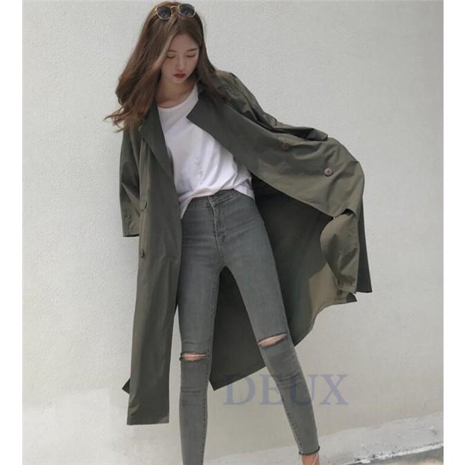 スプリングコート レディース 薄手 トレンチコート 春 ロング丈 アウター コート カジュアル 19 代 30代 40代 50代 Deux0252 Deux 通販 Yahoo ショッピング