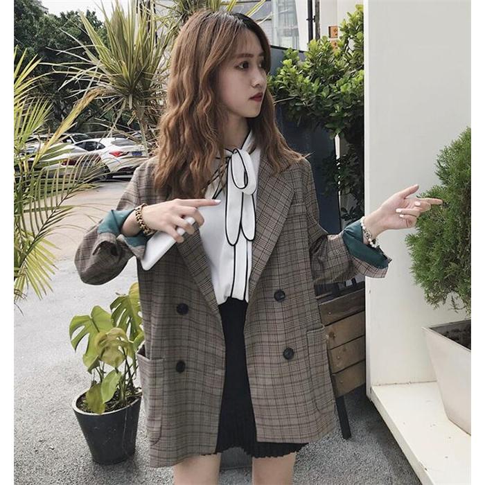 春 テーラードジャケット チェック柄 レディース トレンチコート チェスター 秋 カジュアルスーツ 着痩せ ジャケット 落ち感 面接 入学 通勤 Deux2595 Deux 通販 Yahoo ショッピング