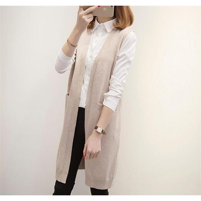 ニットベスト レディース ロング カーディガン ジレベスト 前開 羽織 トップス オシャレ 秋 春 カジュアル Deux2687 Deux 通販 Yahoo ショッピング