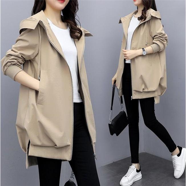 トレンチコート レディース スプリングコート 落ち感 フード付き ロングコート 春 コート カジュアルコーデ 着痩せ アウター シンプル Deux2760 Deux 通販 Yahoo ショッピング