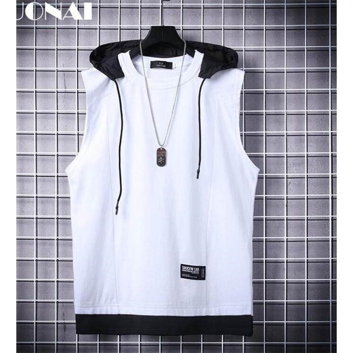 Tシャツ メンズ ベスト 夏 ノースリーブ 重ね着風ファッション パーカー カットソー 大きいサイズ トップス カジュアル ホスト アメカジ ゆったり お兄系 Deux2874 Deux 通販 Yahoo ショッピング