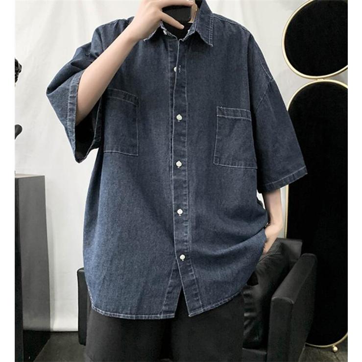 デニムシャツ メンズ デニム 半袖 夏 サマー シャツ カジュアル ミリタリー 無地 紳士 One Deux 通販 Yahoo ショッピング