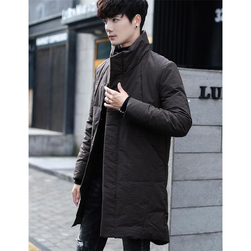 完璧 暖かい ペアルック ダウン ロング メンズ ダウンコート ダウンコート メンズ ダウンジャケット 立て襟 紳士 防寒服 冬 コート コート アウター