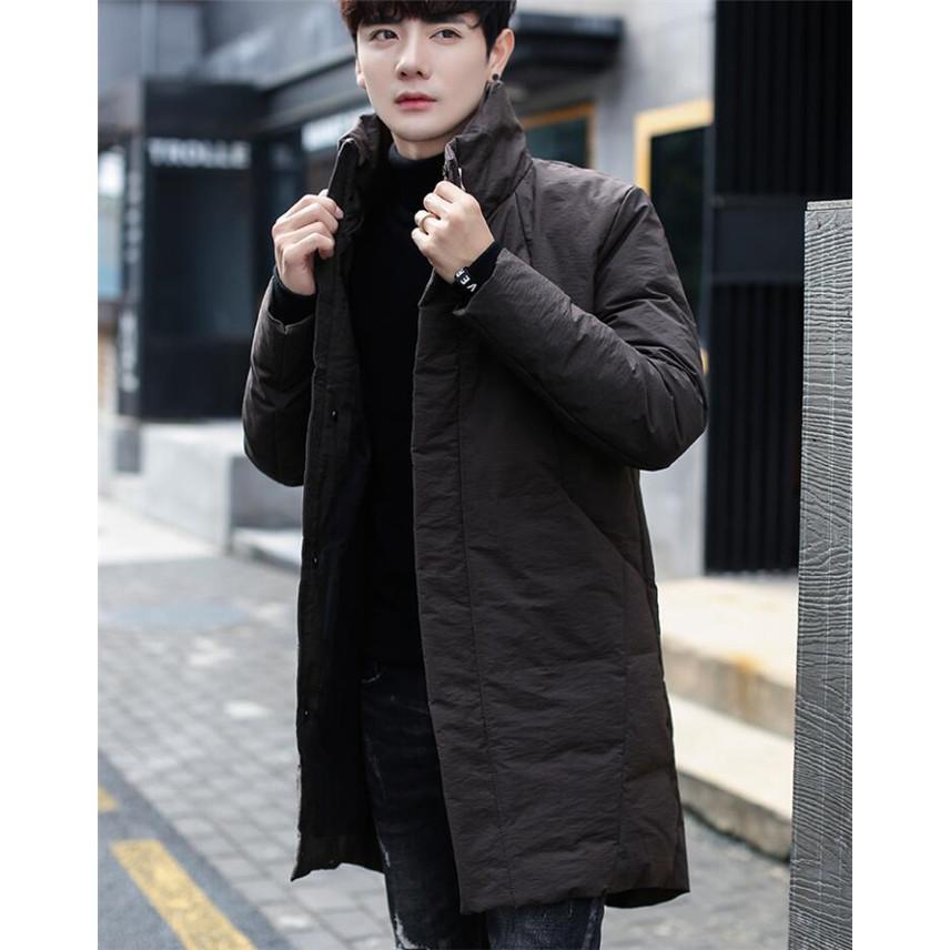 完璧 暖かい ペアルック ダウン ロング メンズ ダウンコート ダウンコート メンズ ダウンジャケット 立て襟 紳士 防寒服 冬 コート コート アウター