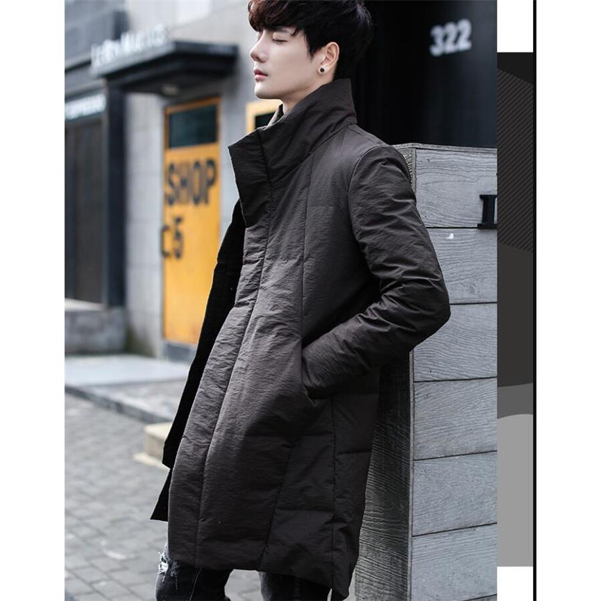 完璧 暖かい ペアルック ダウン ロング メンズ ダウンコート ダウンコート メンズ ダウンジャケット 立て襟 紳士 防寒服 冬 コート コート アウター