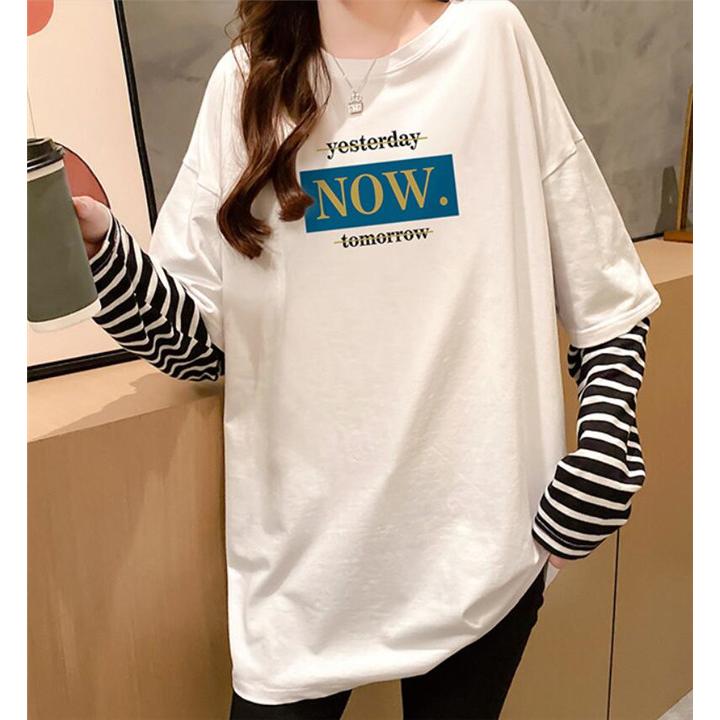 Tシャツ レディース レイヤード 長袖 重ね着 カットソー ブラウス ゆる 着痩せ トップス 春服 One Deux 通販 Yahoo ショッピング