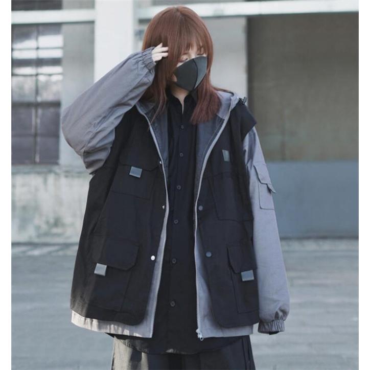 マウンテンパーカー レディース 切替 ジャンパー 重ね着風 フード 秋物 ジャケット 春コート カジュアル アウター 春 One Deux 通販 Yahoo ショッピング