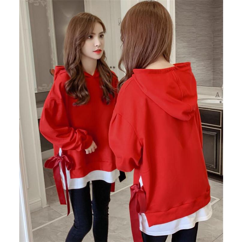 パーカー レディース Tシャツ 重ね着 切替 トレーナー トップス 秋物 ゆる 体型カバー カジュアル One Deux 通販 Yahoo ショッピング