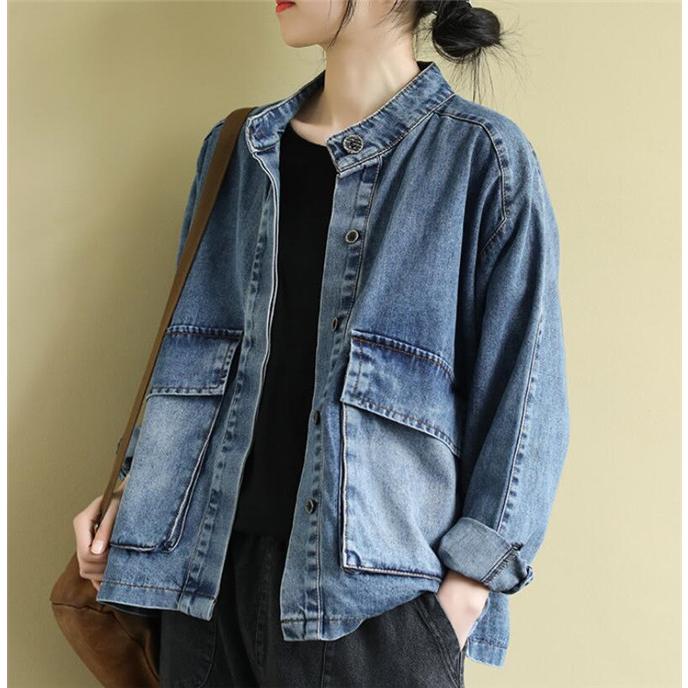 ジャケット レディース デニム アウター ミリタリー Gジャン デニムジャケット 秋 春 コート カジュアル One Deux 通販 Yahoo ショッピング