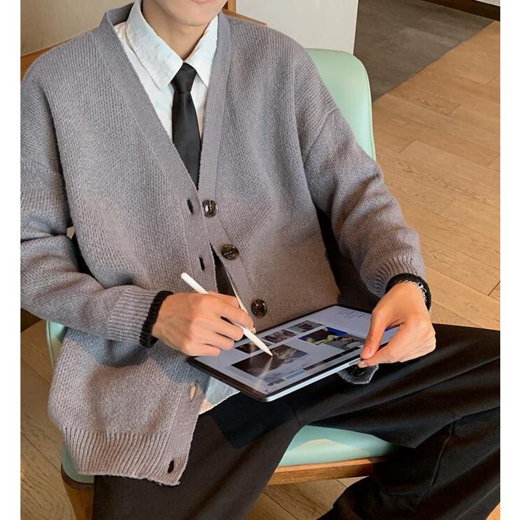 カーディガン メンズ ニット 秋服 セーター ジャケット ニットジャケット 長袖 カジュアル 秋 冬 One Deux 通販 Yahoo ショッピング