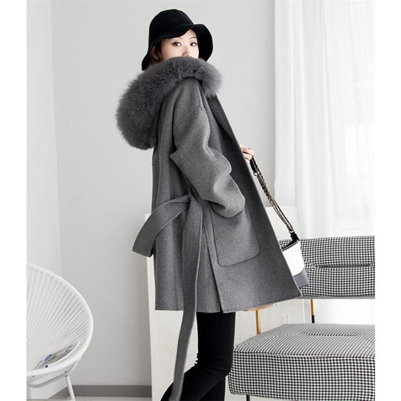 ウールコート レディース カシミヤコート ロングコート ウール リアルファー付き フード付き 洋服 アウター 冬 コート One Deux 通販 Yahoo ショッピング