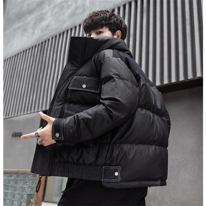 新入荷 ダウンジャケット 防風 防寒服 暖かい アウター 冬 切替 デニム コート ダウン メンズ ダウンジャケット 軽量 コート ダウン メンズ コート アウター