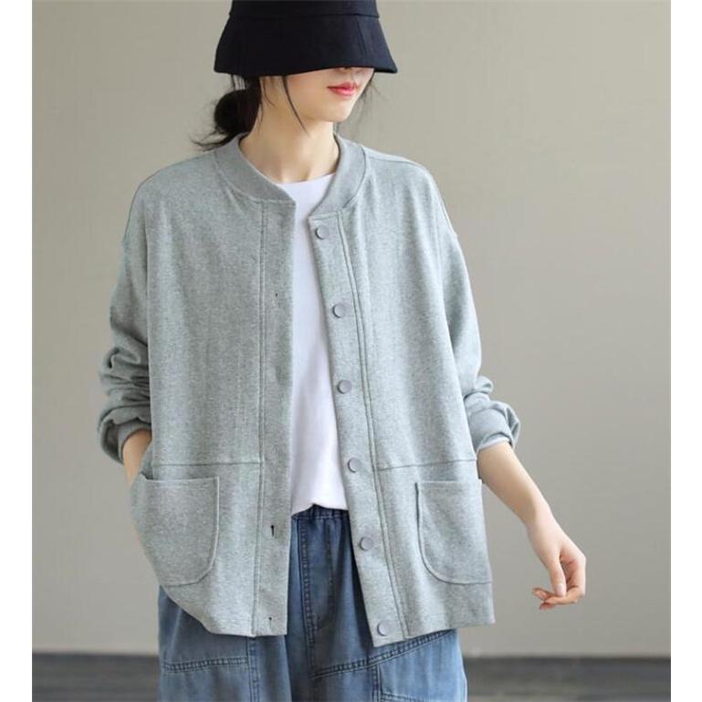 Sale 81 Off ジャケット レディース カーディガン パーカー ノーカラーコート 綿 おしゃれ アウター 春服 Honeymoon Style