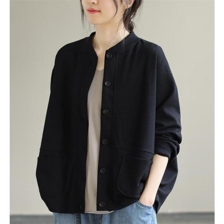 Sale 81 Off ジャケット レディース カーディガン パーカー ノーカラーコート 綿 おしゃれ アウター 春服 Honeymoon Style
