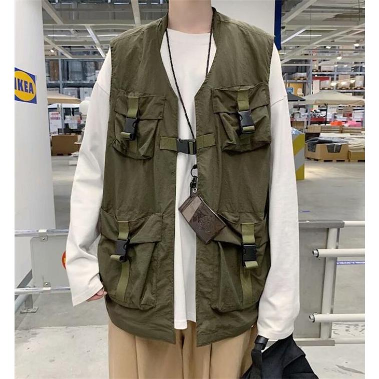 ベスト メンズ ミリタリー ワークベスト ノースリーブ 春服 ジャケット カジュアル ジレベスト 個性的 Tr Sys Com