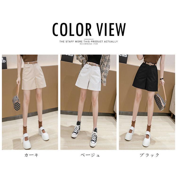 ハーフパンツショートパンツワイドパンツレディースボトムス涼しlいオフィス通勤薄脚ゆったり着痩せ体型カバー大きいサイズ2030401442041BZM