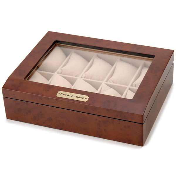 木製時計収納ケース 10本用 時計ディスプレイケース 公式 Royal hausen