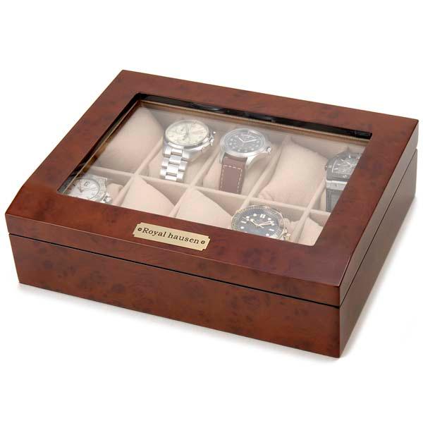 木製時計収納ケース 10本用 時計ディスプレイケース 公式 Royal hausen