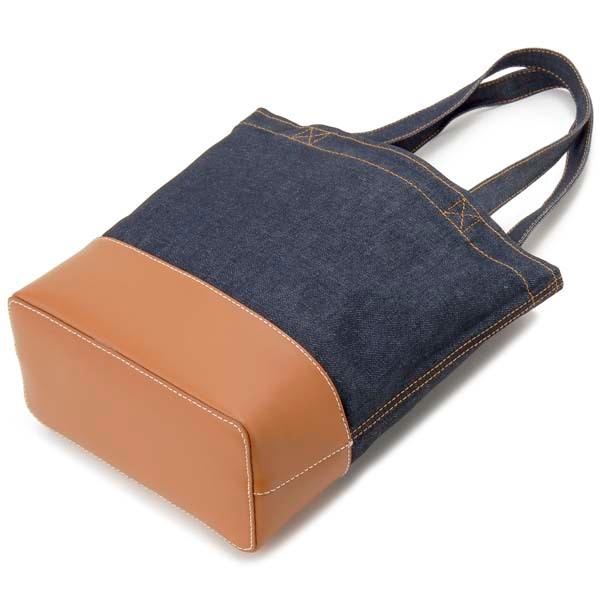 FW24☆【A.P.C.】ロゴトート キャラメル ダークネイビー A.P.C. アーペーセー トートバッグ キャラメル×ネイビー