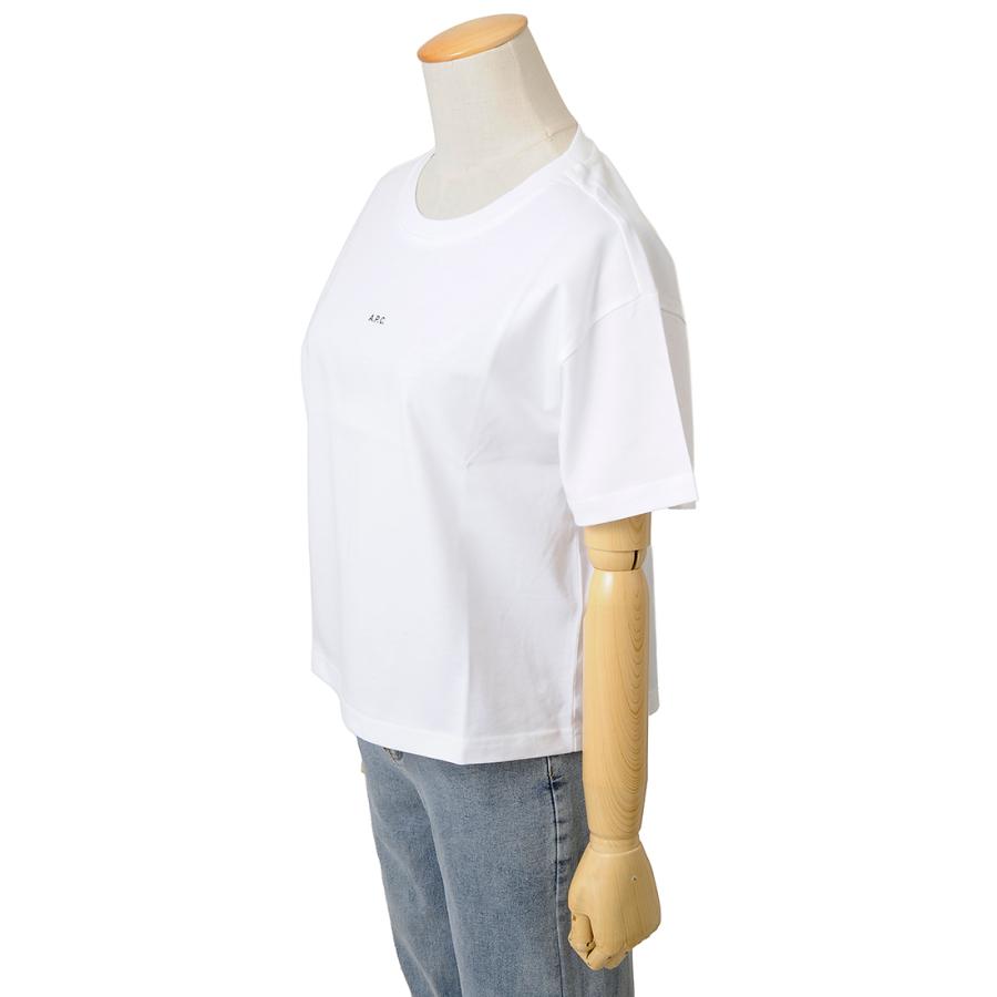 ブランドセール アーペーセー A.P.C. Tシャツ レディース ホワイト COHBWF26387 TAG T-SHIRTの画像