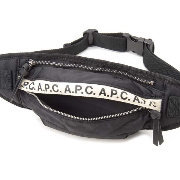 A.P.C. アーペーセー レザー ボディーバッグ ブラック ウエストポーチ A.P.C.（アーペーセー） ボディバッグ ブラック 黒 PAACL H62097