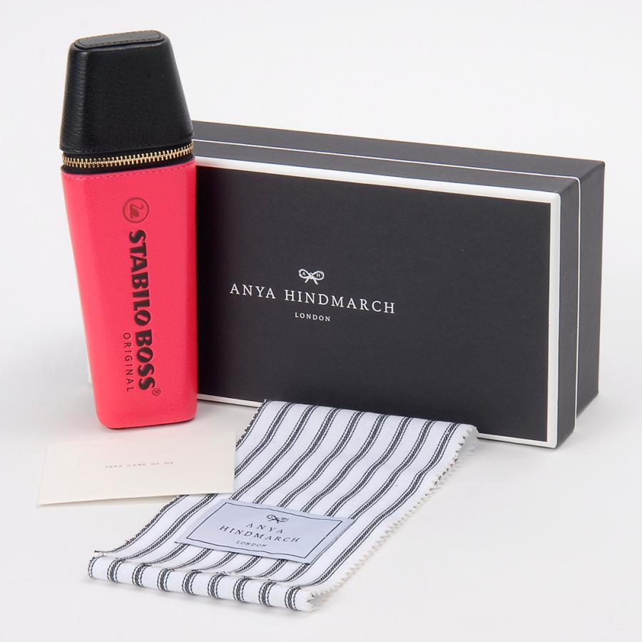 アニヤハインドマーチ　STABILO BOSS パース ピンク/ブラック ANYA HINDMARCH（アニヤ・ハインドマーチ） ペンケース スタビロ ボス