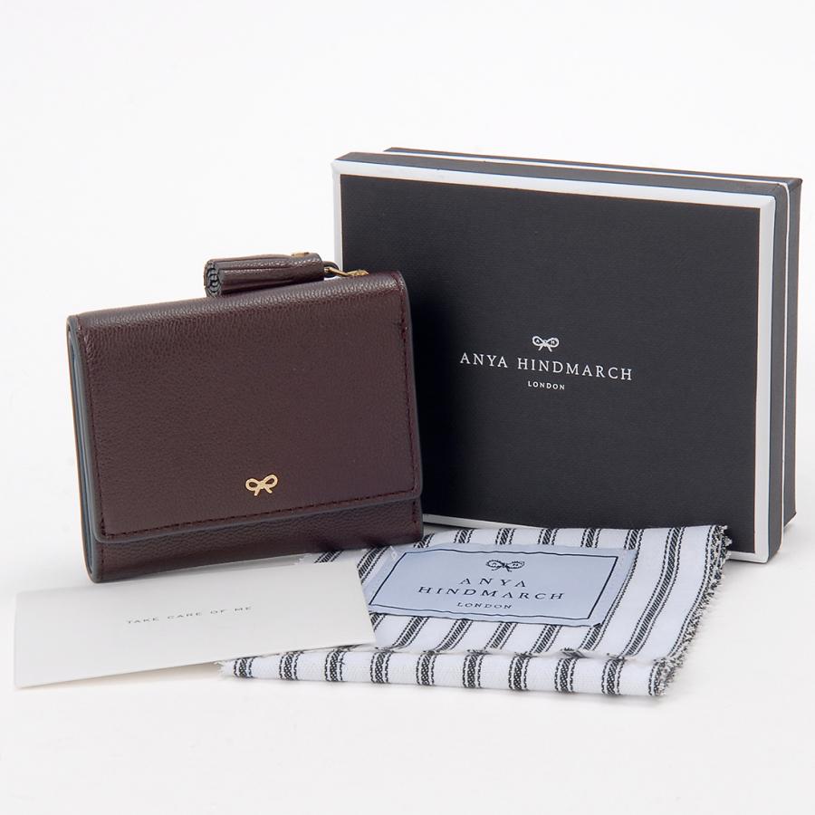 アニヤハインドマーチ ANYA HINDMARCH 三つ折り財布 レディース ボルドー 5050925204866 PEEPING EYES ANYA HINDMARCH（アニヤ・ハインドマーチ） 三つ折り財布 レディース
