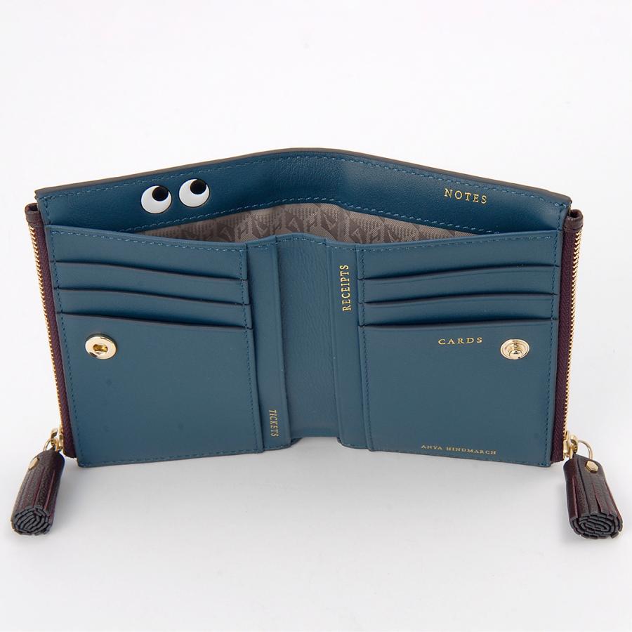 アニヤハインドマーチ ANYA HINDMARCH 二つ折り財布 レディース ボルドー 5050925204873 PEEPING EYES ANYA HINDMARCH（アニヤ・ハインドマーチ） 二つ折り財布 レディース