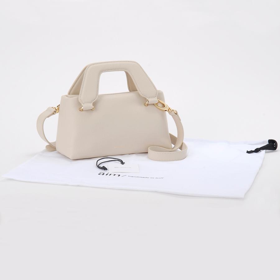 AIM（エイム） ハンドバッグ レディース ホワイト 014GC CR ナノアリス