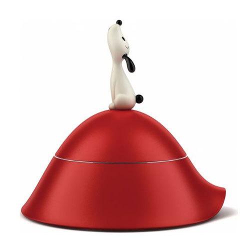 アレッシィ ALESSI 食器 ドッグボウル エサ入れ 蓋つき レッド 犬 小型犬 猫 ステンレス｜s-select