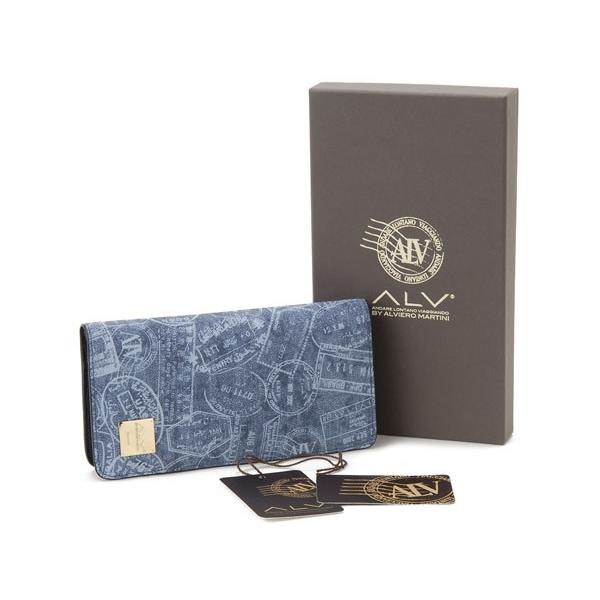ALV エーエルブイ 長財布 WB5022-41-507 パスポートライン ブルー 