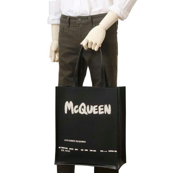 【美品】Alexander McQueen 極上トートバッグ 肩掛け ブラック Alexander Maqueen / トートバッグ 割引