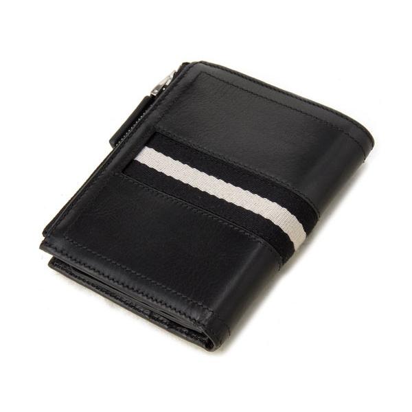 BALLYバリー 二つ折り財布　お札　カード　新品箱付き　無地ブラックL BALLYバリー 二つ折り財布 お札 カード 新品箱付き ブラック