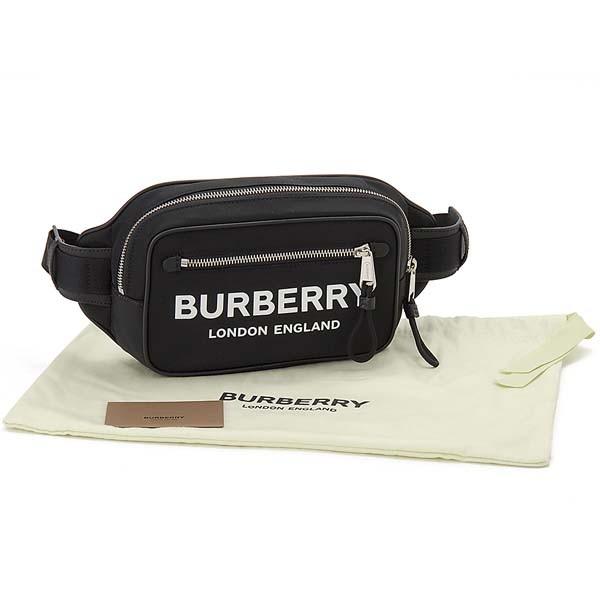 【極美品】BURBERRY ボディバッグ クロスボディ ウエストポーチ ロゴ 黒 BURBERRY（バーバリー） ボディバッグ メンズ レディース ブラック
