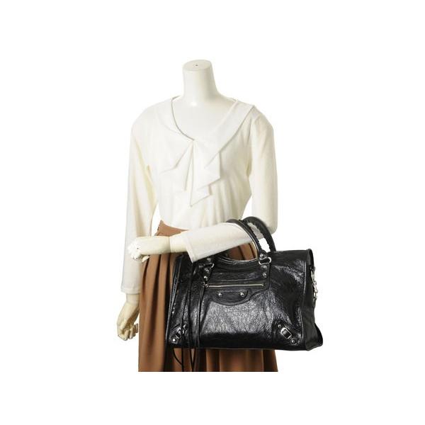 BALENCIAGA グレー ハンドバッグ 115748 BALENCIAGA City 115748 Gray Leather 2Way Shoulder Bag