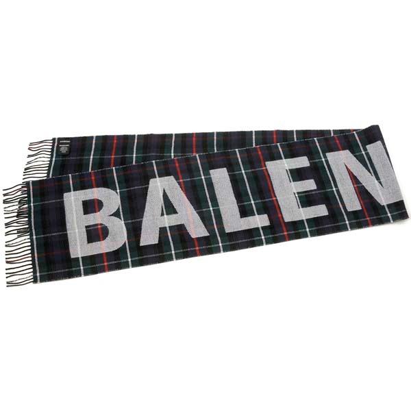 BALENCIAGA（バレンシアガ） マフラー 530045 ウール ロゴ タータン