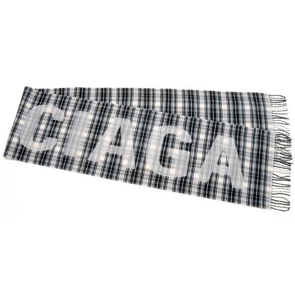 BALENCIAGA（バレンシアガ） マフラー 536372 ウール ロゴ タータン