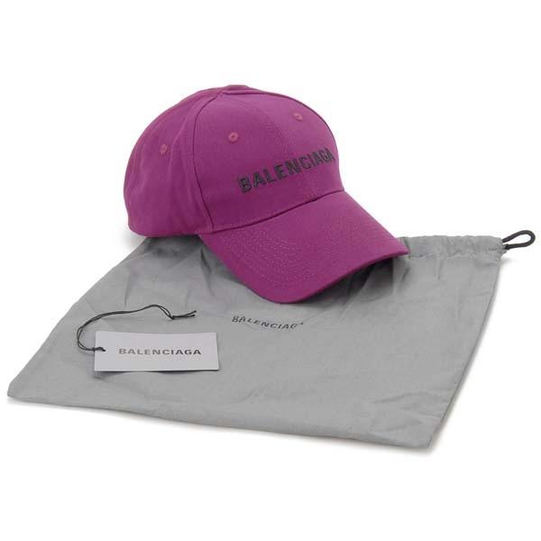 バレンシアガ BALENCIAGA キャップ 帽子 パープルレッド 赤紫 