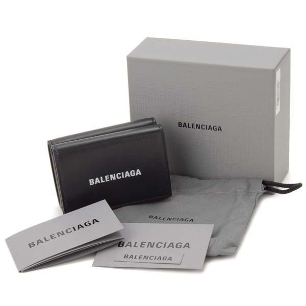 BALENCIAGA バレンシアガ 三つ折り財布 ブラック 594312 1I313 1090  