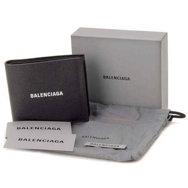 バレンシアガ BALENCIAGA 二つ折り財布 メンズ ブラック 黒色 594315 