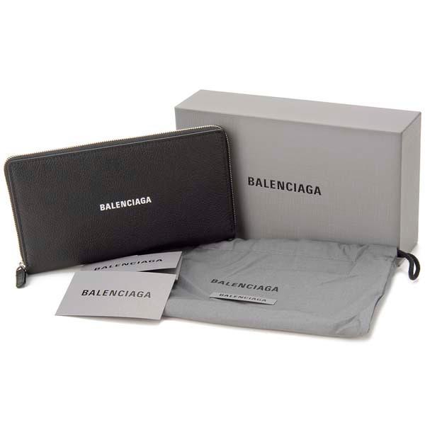 BALENCIAGA バレンシアガ ラウンドファスナー長財布 ブラック 黒