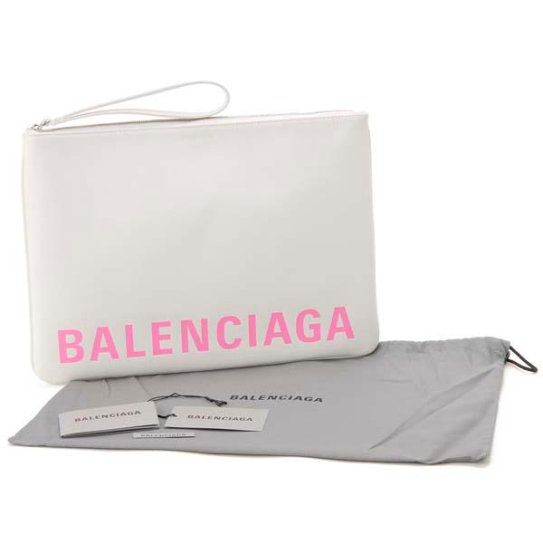 BALENCIAGA ホワイト クラッチバッグ