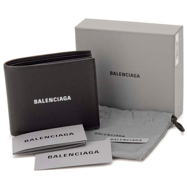 バレンシアガ 二つ折り財布 594549 BALENCIAGA 財布 黒 BALENCIAGA バレンシアガ 二つ折り財布 メンズ ブラック 黒