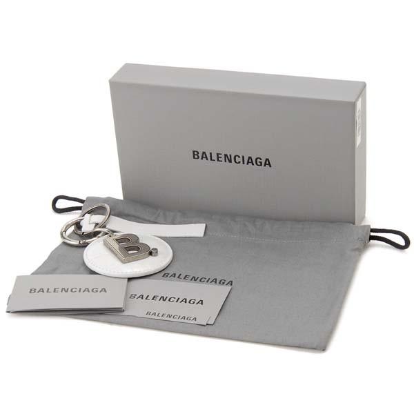 BALENCIAGA キーホルダー ブラック・ホワイト ホワイト の ウィメンズ チャーム/キーリング Subway AirTag